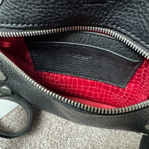 Rare Hammett Tony small black grained leather with brushed silver hardware - Picture 6 of 7